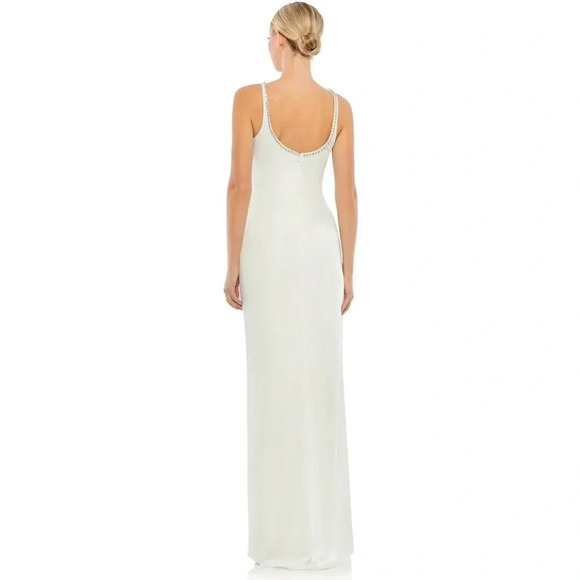 NWOT IEENA MAC DUGGAL White Embellished Sleeveless Evening Dress Size 4 Evening - Picture 13 of 13